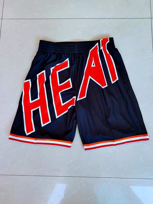 Miami Heat Mitchell&Ness Black Basketball Shorts