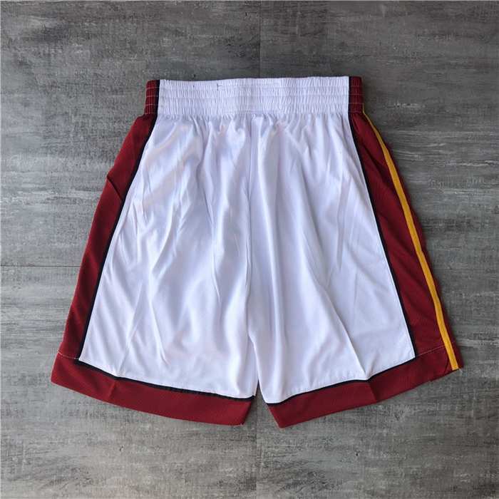 Miami Heat White Basketball Shorts