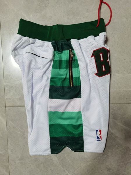 Milwaukee Bucks Just Don White Basketball Shorts