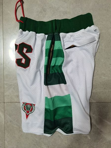 Milwaukee Bucks Just Don White Basketball Shorts