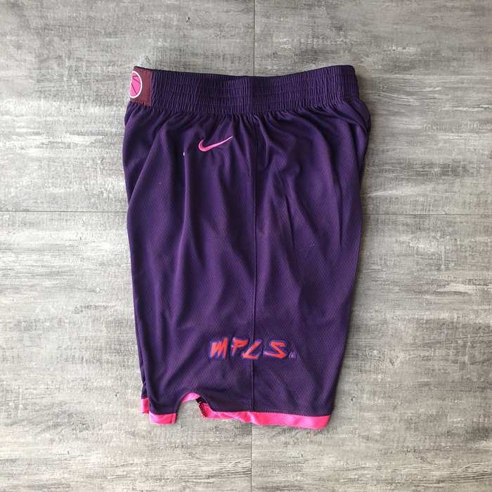 Minnesota Timberwolves Purple City Basketball Shorts