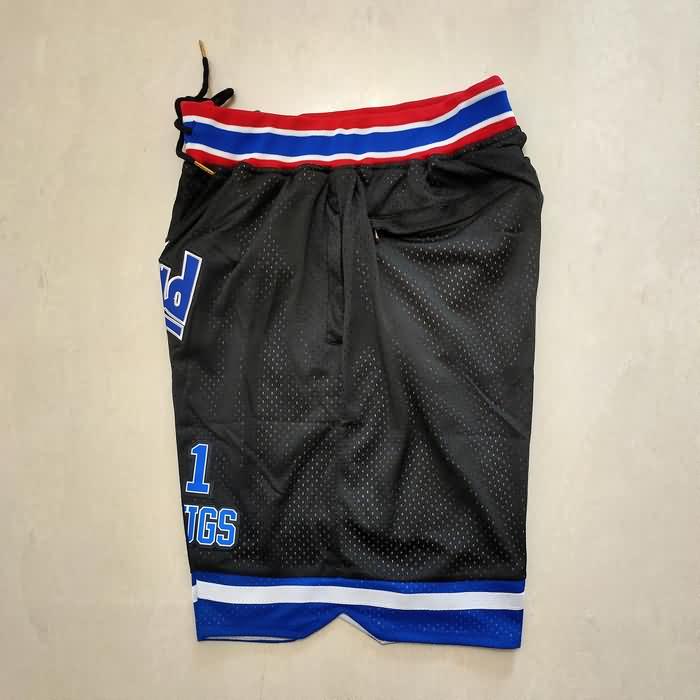 Movie Space Jam Just Don #1 Black Basketball Shorts