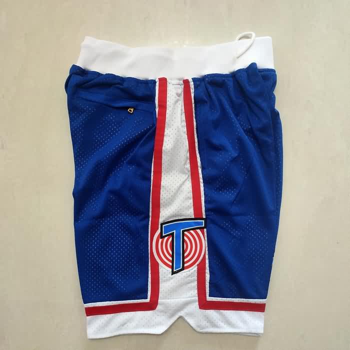 Movie Space Jam Just Don #1 Blue Basketball Shorts