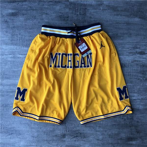 Michigan Wolverines Just Don Yellow NCAA Shorts