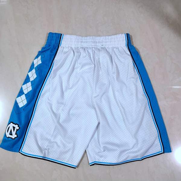 North Carolina Tar Heels White NCAA Shorts