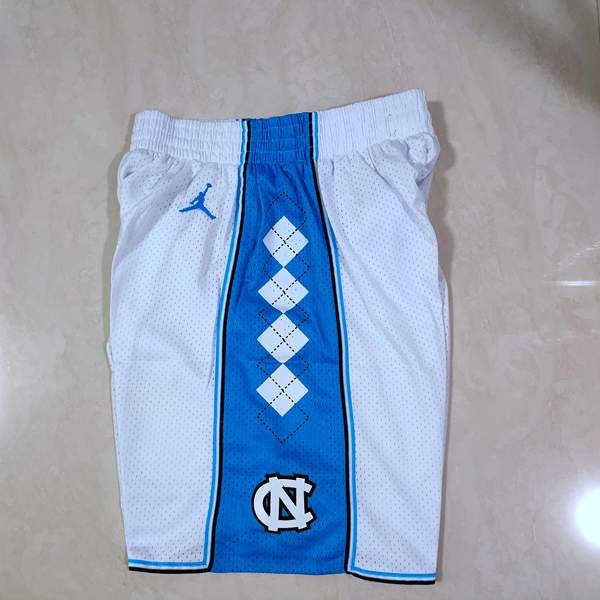 North Carolina Tar Heels White NCAA Shorts