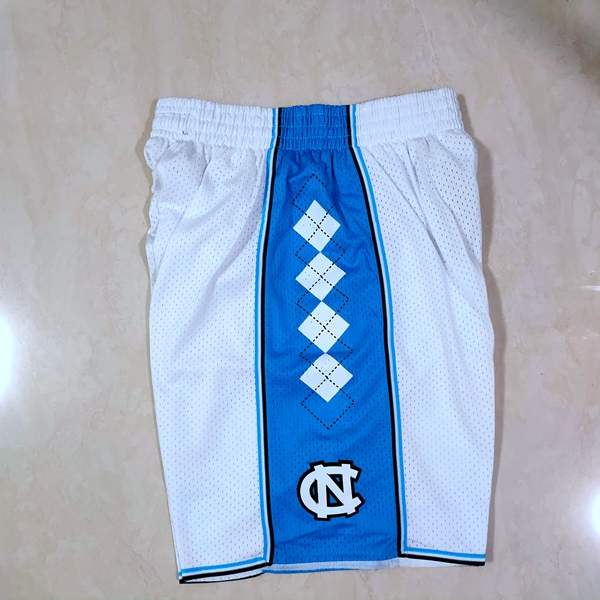 North Carolina Tar Heels White NCAA Shorts