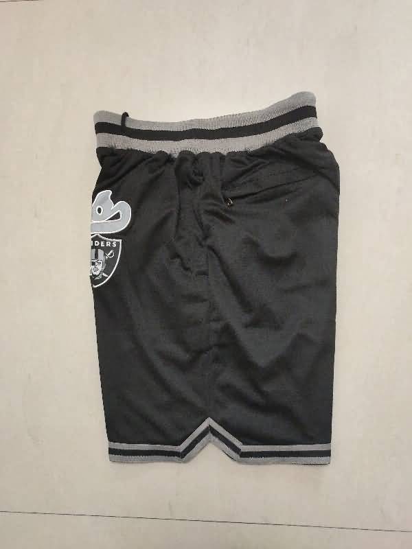 Las Vegas Raiders Just Don Black NFL Shorts 02