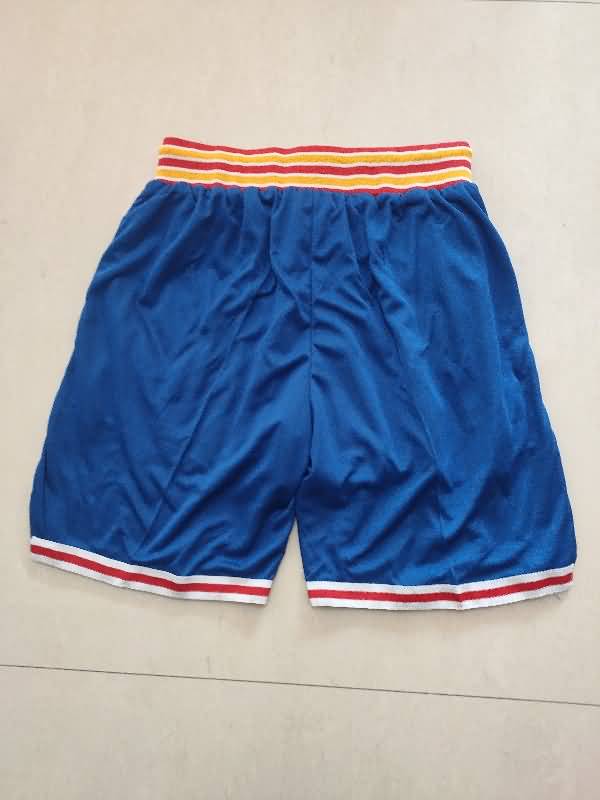 New York Knicks Blue Basketball Shorts 02