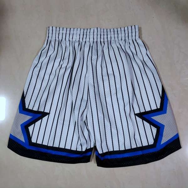 Orlando Magic White Classics Basketball Shorts 02