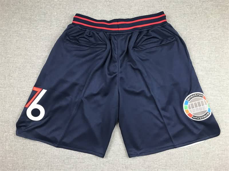 Philadelphia 76ers Just Don Dark Blue Basketball Shorts