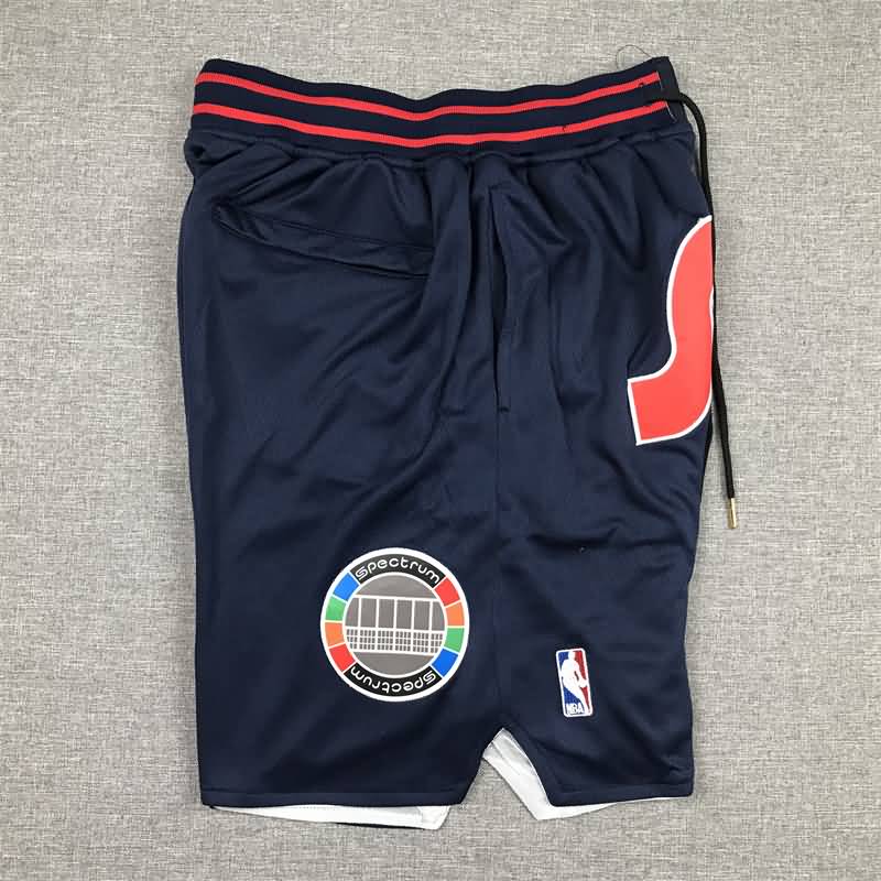 Philadelphia 76ers Just Don Dark Blue Basketball Shorts