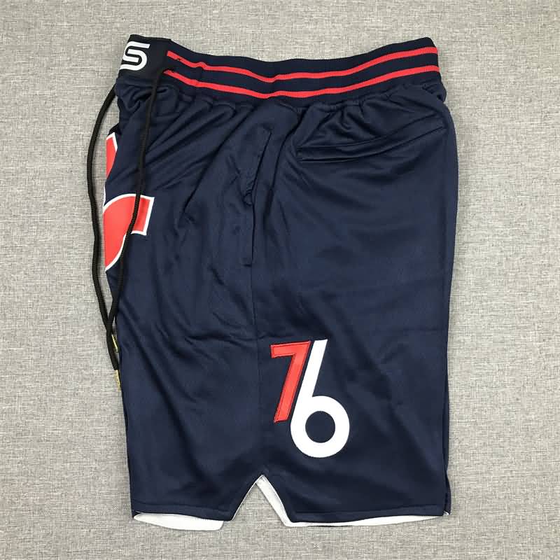 Philadelphia 76ers Just Don Dark Blue Basketball Shorts