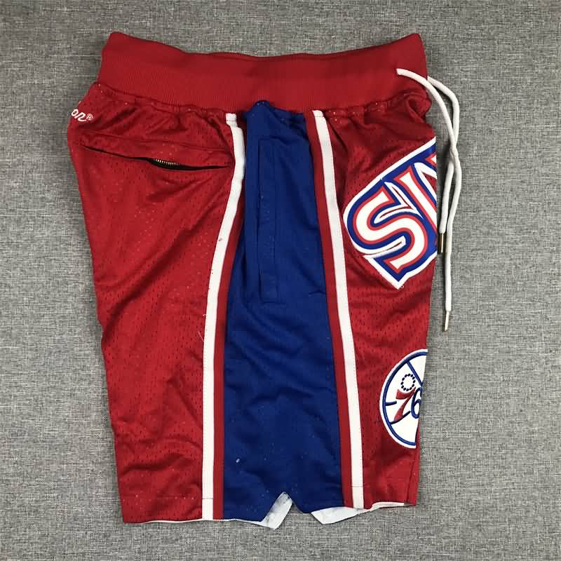 Philadelphia 76ers Just Don Red Basketball Shorts