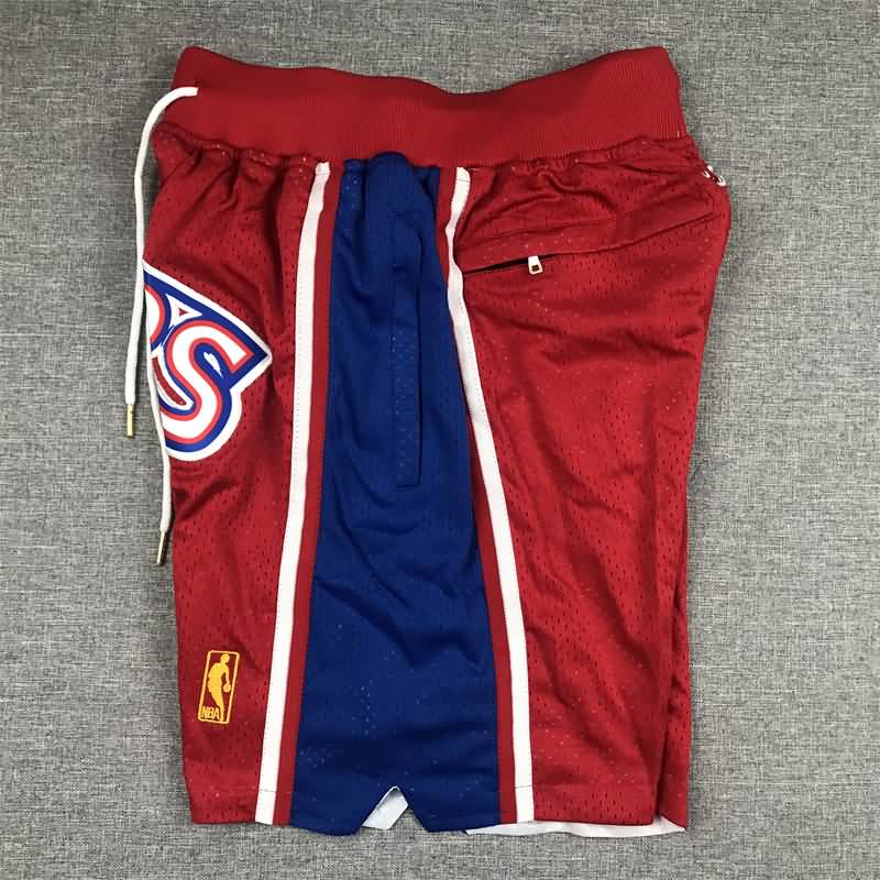 Philadelphia 76ers Just Don Red Basketball Shorts