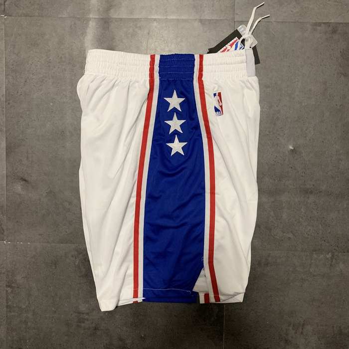 Philadelphia 76ers White Basketball Shorts