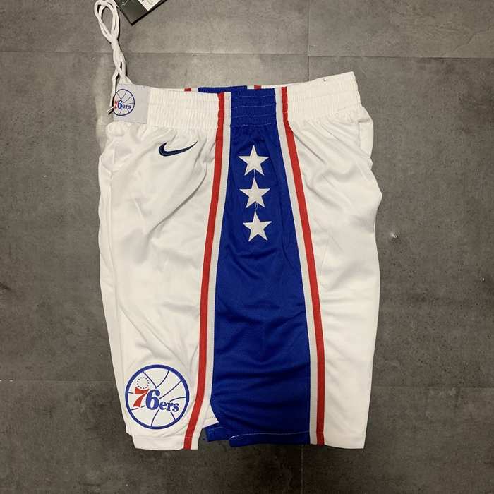 Philadelphia 76ers White Basketball Shorts