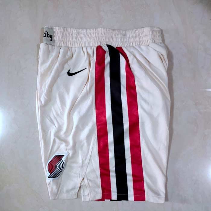 Portland Trail Blazers White City Basketball Shorts