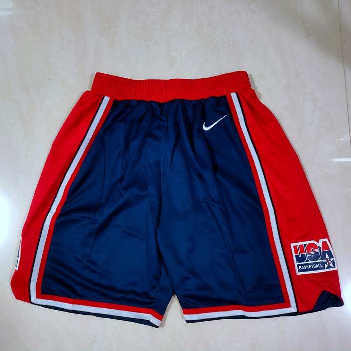 USA Dark Blue Basketball Shorts 02