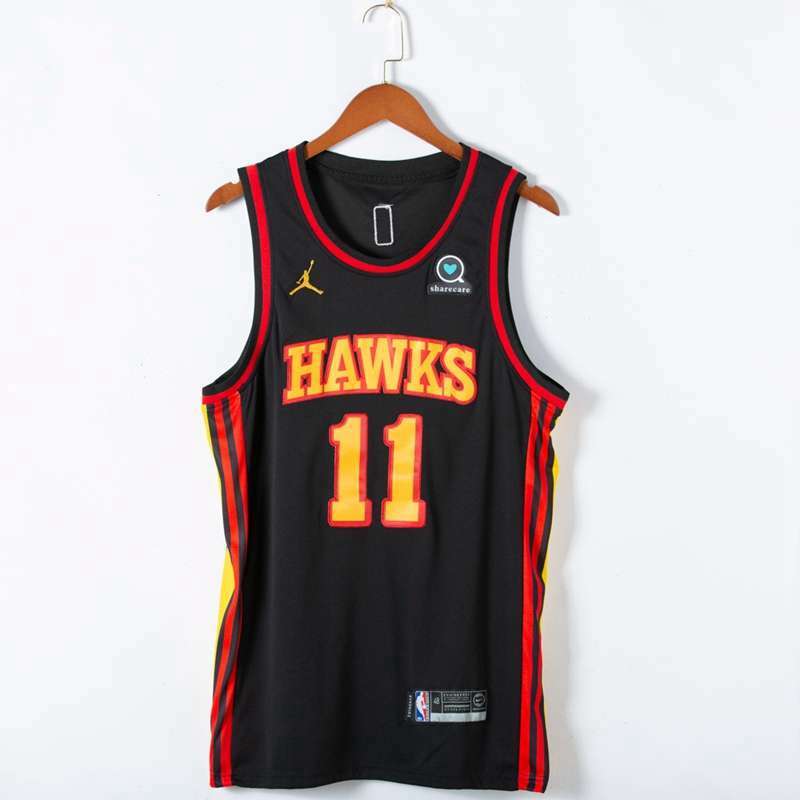 20/21 Atlanta Hawks YOUNG #11 Black AJ Basketball Jersey (Stitched)