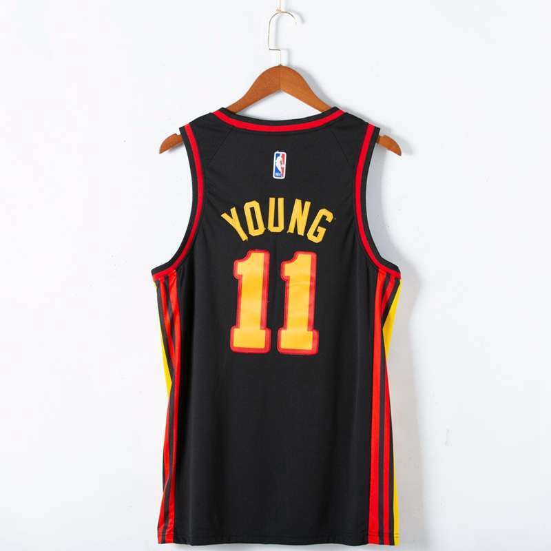 20/21 Atlanta Hawks YOUNG #11 Black AJ Basketball Jersey (Stitched)