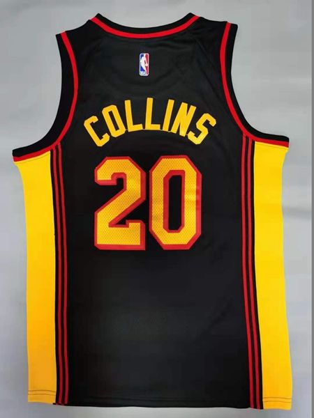 20/21 Atlanta Hawks COLLINS #20 Black AJ Basketball Jersey (Stitched)