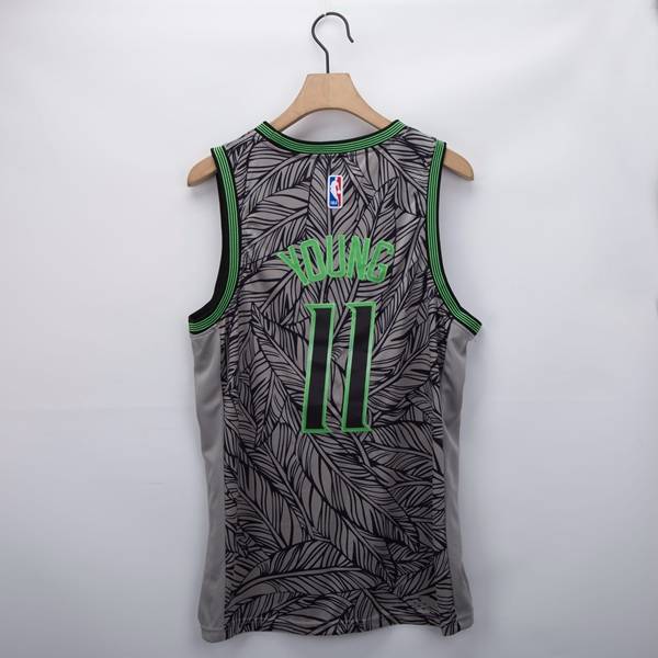 20/21 Atlanta Hawks YOUNG #11 Grey AJ Basketball Jersey (Stitched)