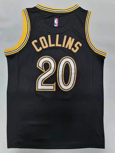 20/21 Atlanta Hawks COLLINS #20 Black City Basketball Jersey (Stitched)