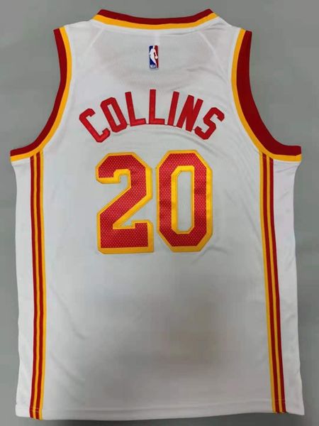 20/21 Atlanta Hawks COLLINS #20 White Basketball Jersey (Stitched)