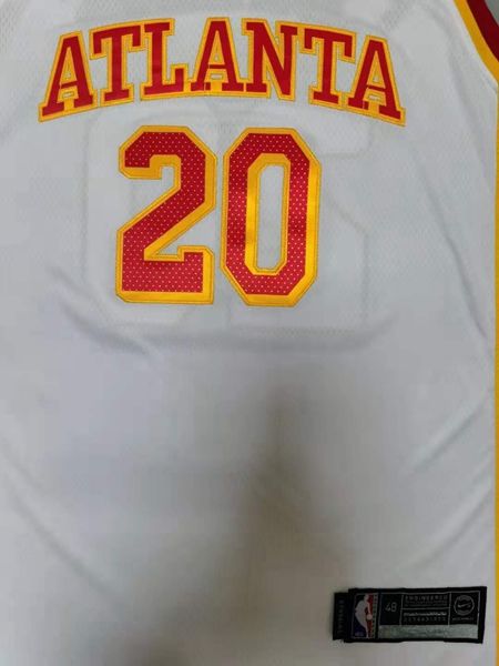 20/21 Atlanta Hawks COLLINS #20 White Basketball Jersey (Stitched)