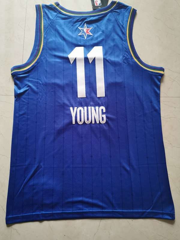 2020 Atlanta Hawks YOUNG #11 Blue All Star Basketball Jersey (Stitched)