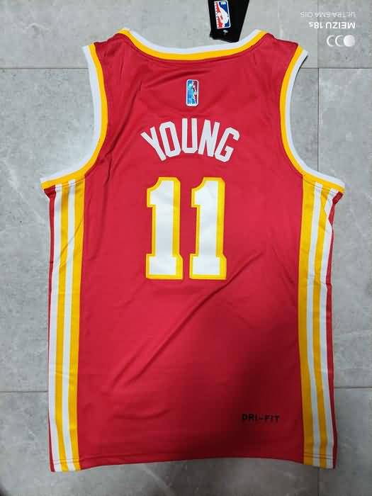 21/22 Atlanta Hawks YOUNG #11 Red Basketball Jersey (Stitched)