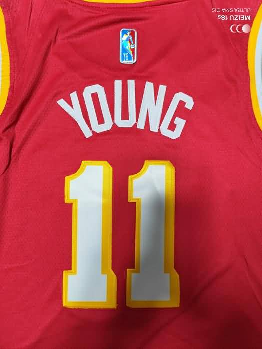 21/22 Atlanta Hawks YOUNG #11 Red Basketball Jersey (Stitched)