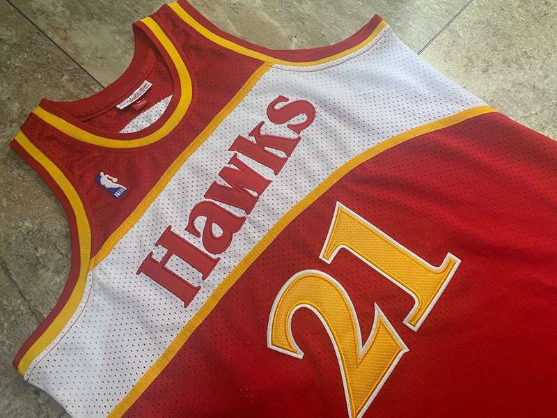 1986/87 Atlanta Hawks WILKINS #21 Red Classics Basketball Jersey (Closely Stitched)