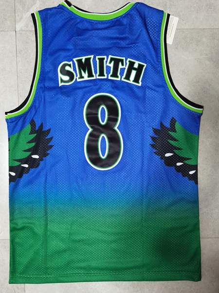 1986/87 Atlanta Hawks SMITH #8 Blue Classics Basketball Jersey (Stitched)