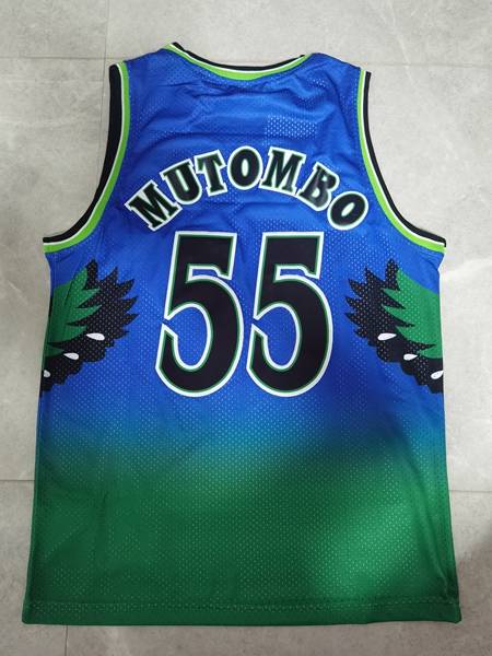 1996/97 Atlanta Hawks MUTOMBO #55 Blue Classics Basketball Jersey (Stitched)