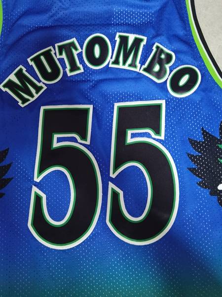 1996/97 Atlanta Hawks MUTOMBO #55 Blue Classics Basketball Jersey (Stitched)