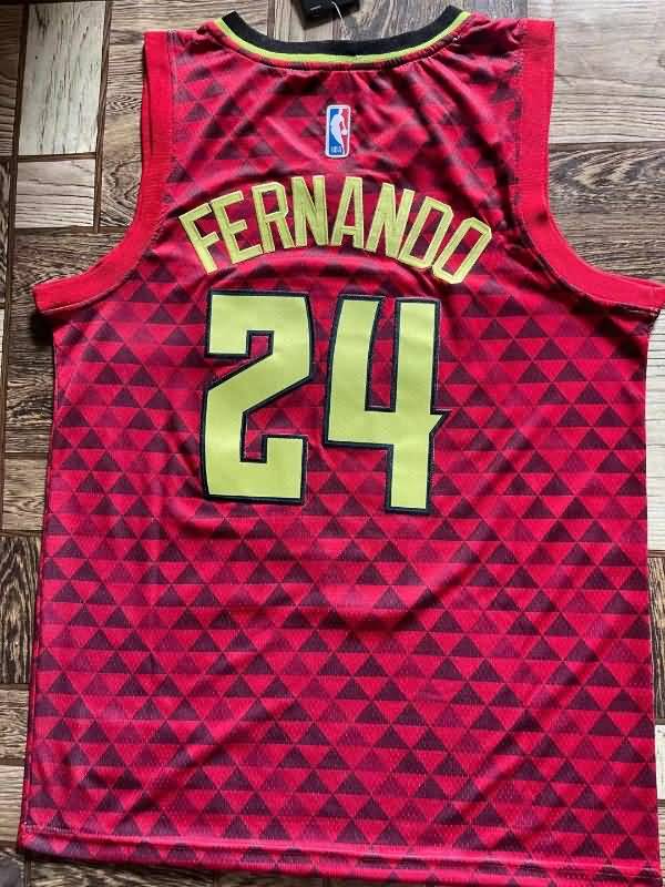 Atlanta Hawks FERNANDO #24 Red Basketball Jersey (Stitched)