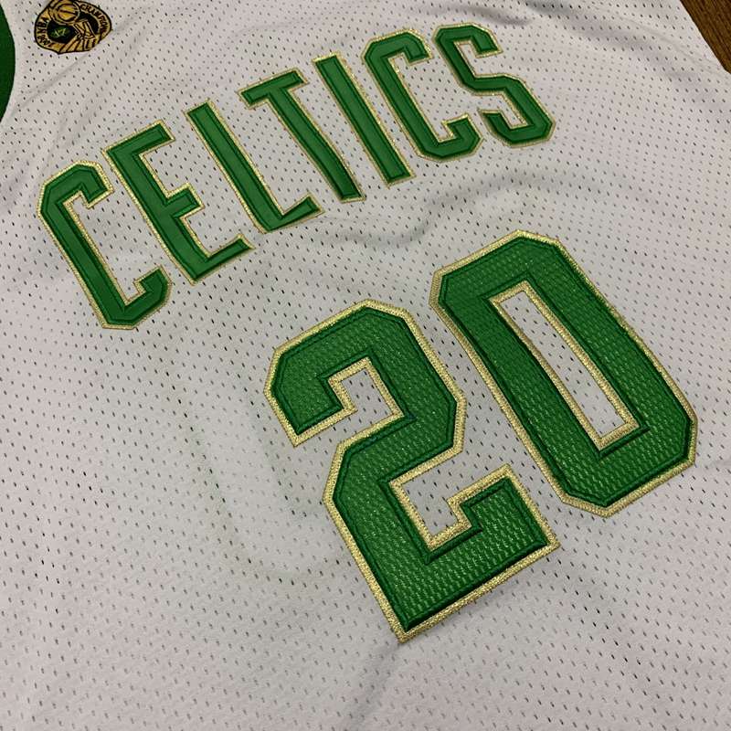 2007/08 Boston Celtics ALLEN #20 White Classics Champion Basketball Jersey (Closely Stitched)