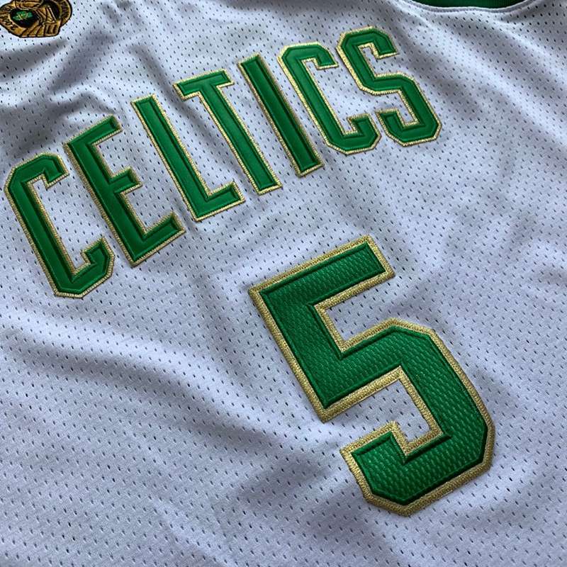 2007/08 Boston Celtics GARNETT #5 White Classics Champion Basketball Jersey (Closely Stitched)