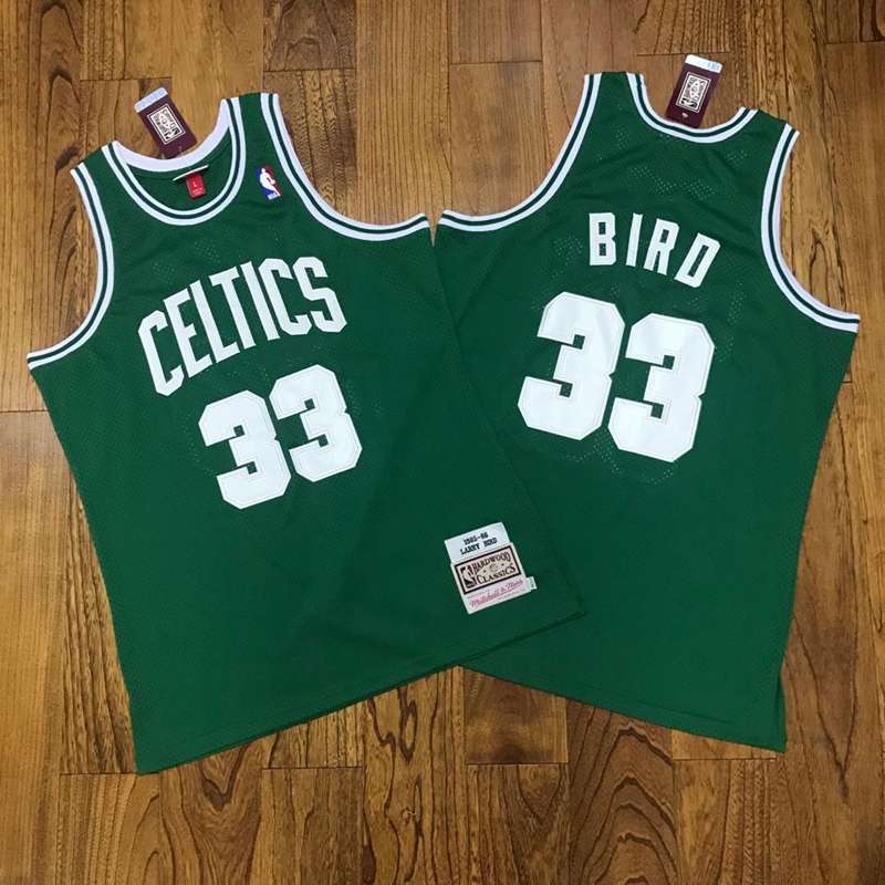 1985/86 Boston Celtics BIRD #33 Green Classics Basketball Jersey (Closely Stitched)