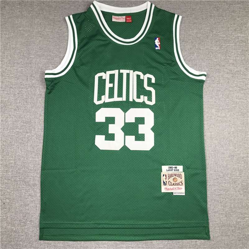 1985/86 Boston Celtics BIRD #33 Green Classics Basketball Jersey (Stitched)