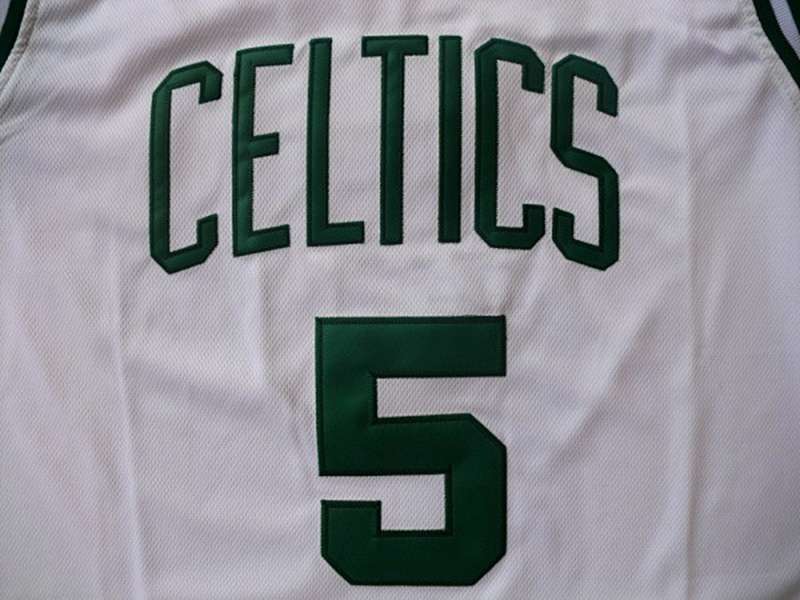 Boston Celtics GARNETT #5 White Classics Basketball Jersey (Stitched)