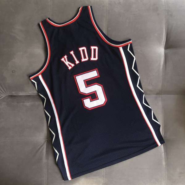 2006/07 Brooklyn Nets KIDD #5 Dark Blue Classics Basketball Jersey (Closely Stitched)