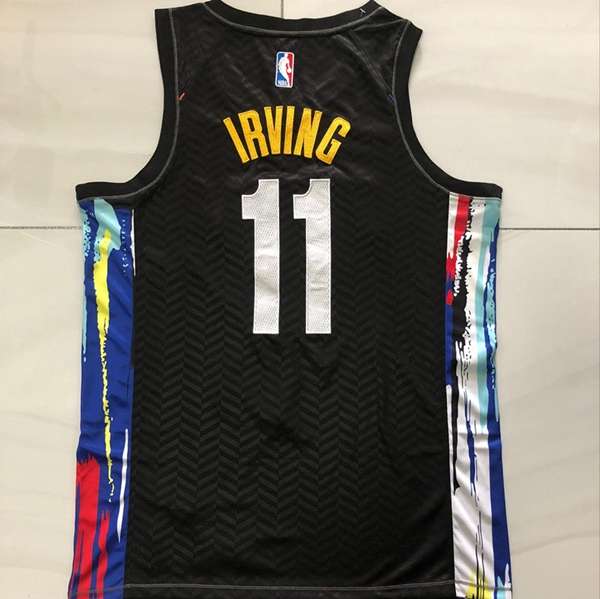 20/21 Brooklyn Nets IRVING #11 Black City Basketball Jersey (Closely Stitched)