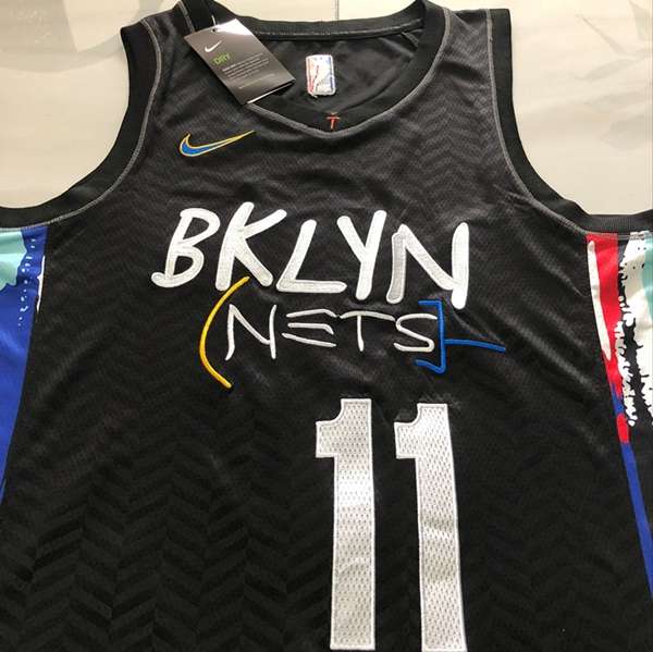 20/21 Brooklyn Nets IRVING #11 Black City Basketball Jersey (Closely Stitched)