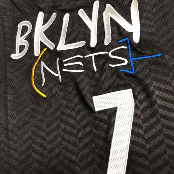 20/21 Brooklyn Nets DURANT #7 Black City Basketball Jersey (Closely Stitched)