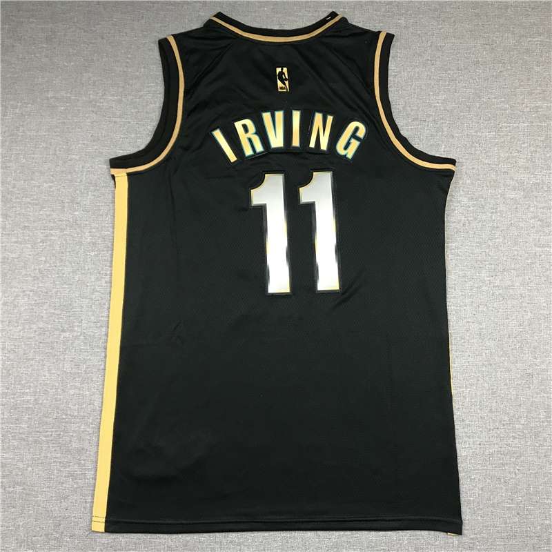 20/21 Brooklyn Nets IRVING #11 Black Gold Basketball Jersey (Stitched)