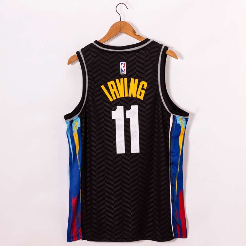 20/21 Brooklyn Nets IRVING #11 Black City Basketball Jersey (Stitched)