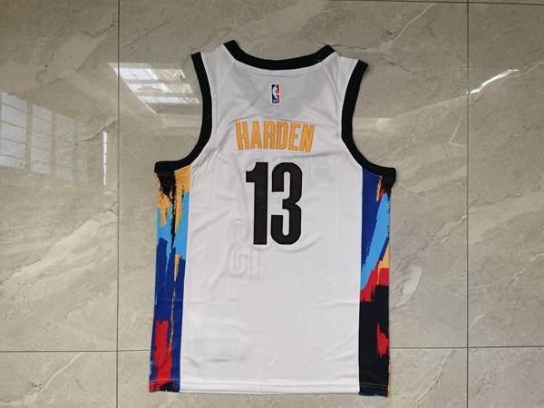 20/21 Brooklyn Nets HARDEN #13 White City Basketball Jersey (Stitched)